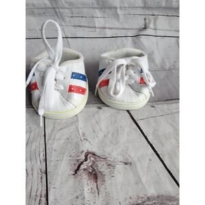 Build A Bear BABW Shoes Sneakers Tennis Red White Blue Basketball Athletic Read